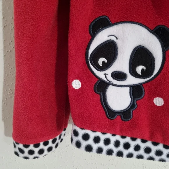 Tough skins Girls Panda Fleece Jacket Red color Size S . - Picture 5 of 10